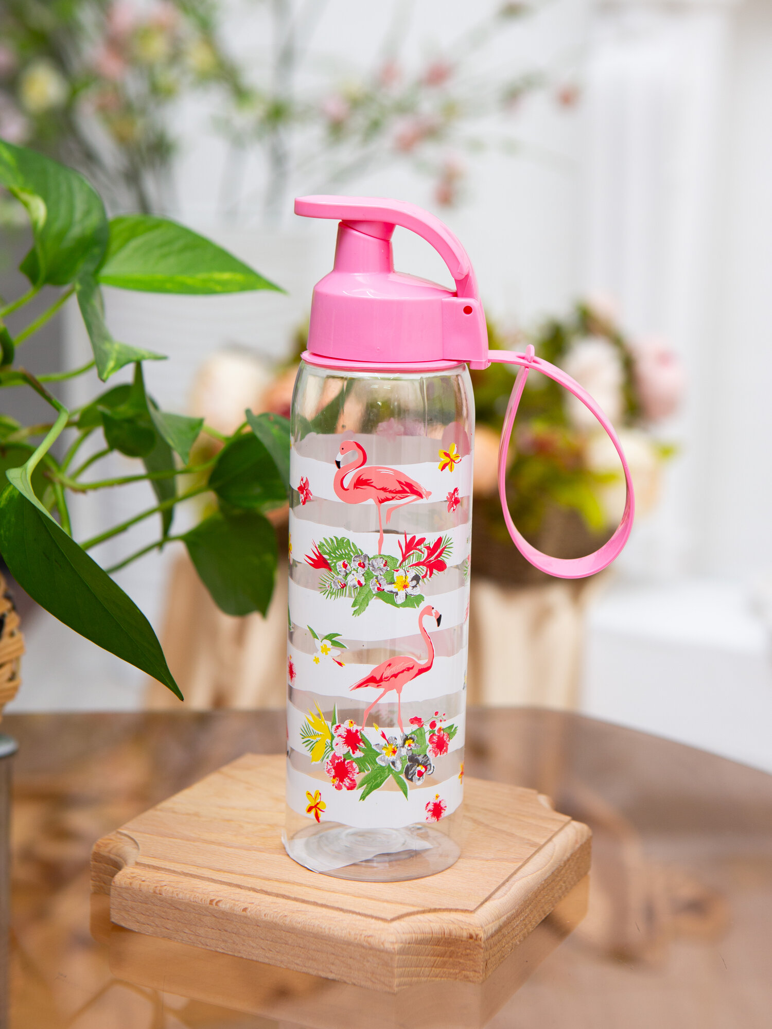 фото Спортивная детская бутылка для воды (Фламинго)