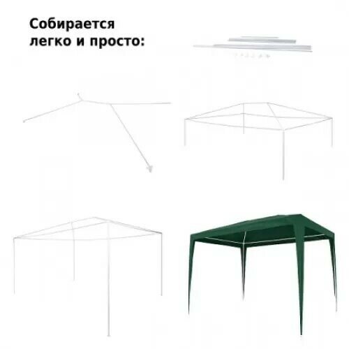 Палатка туристическая Green glade 1004 Шатер-тент открытый