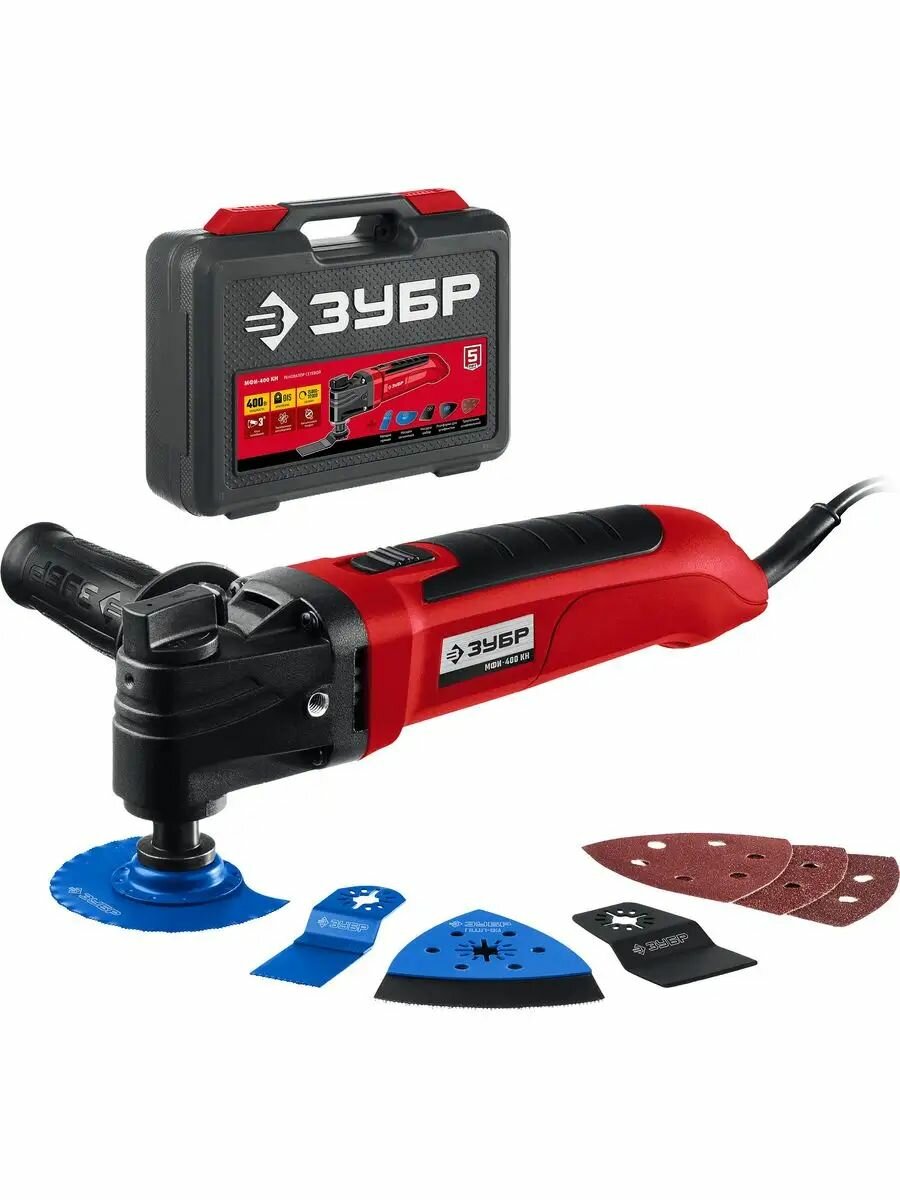 ЗУБР OIS 400 Вт реноватор кейс набор насадок (МФИ-400 КН