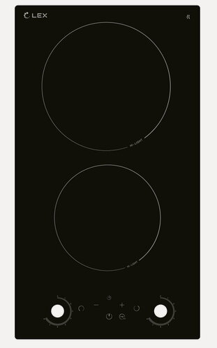 Изображение товара Электрическая варочная панель LEX EVH 320M BL 28 см, 2 конфорки стеклокерамика, черный