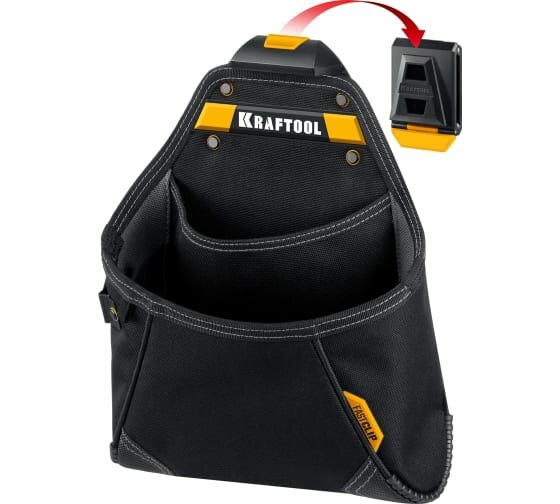 фото Поясная сумка 260x340 мм с быстросъёмным креплением KRAFTOOL FastClipKP-12, 12 карманов и петель 38774