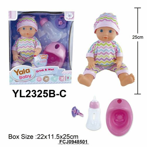 китайская игрушка1 пупс yale baby 1972ryl с аксесс в кор Пупс Yale Baby YL2325B-C 25 см. с аксесс. в кор.