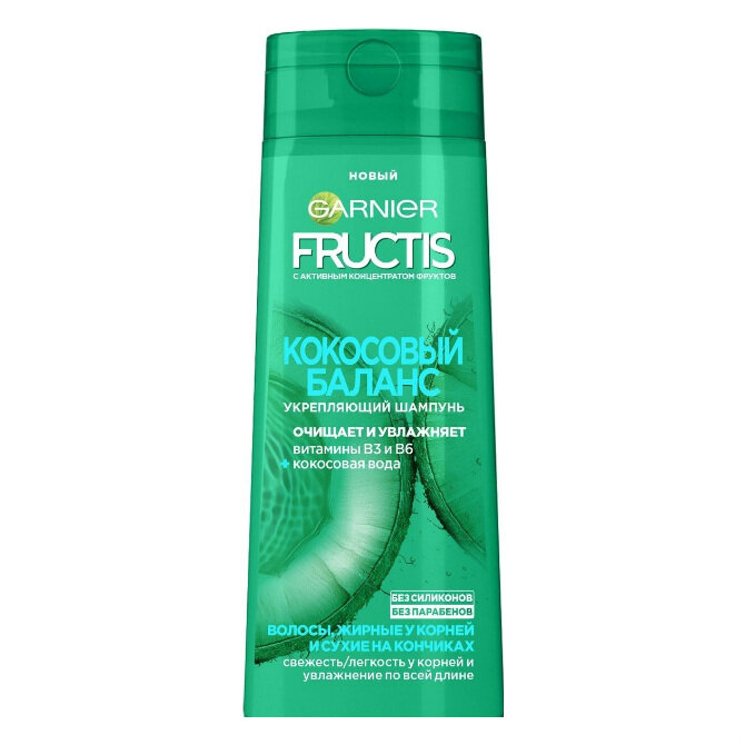 Garnier Fructis Шампунь для волос Кокосовый баланс 400 мл 1 шт