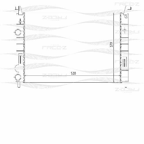 Радиатор FIAT Albea/Palio 96-> KK0140 freez 1шт