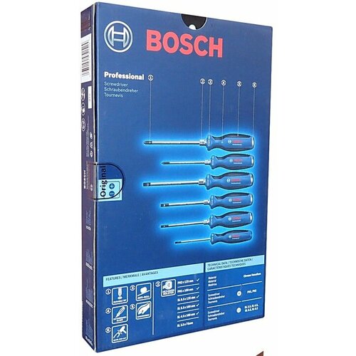 Набор из 6 отверток Bosch 1600A016BF