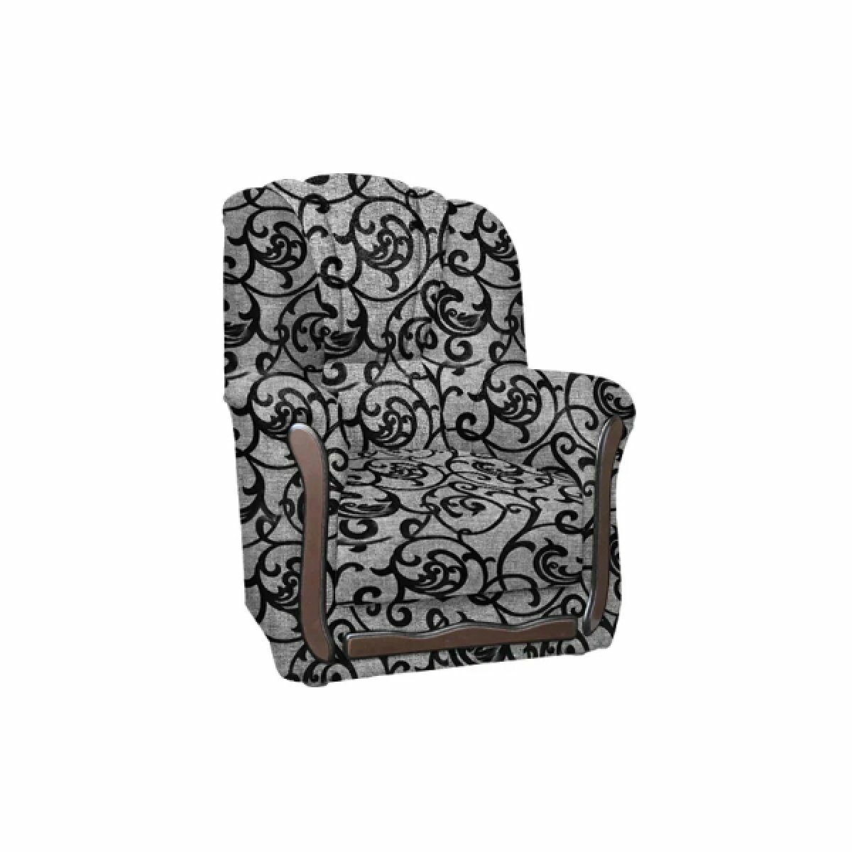 Кресло "Анна-1" - Завиток черный (рогожка)