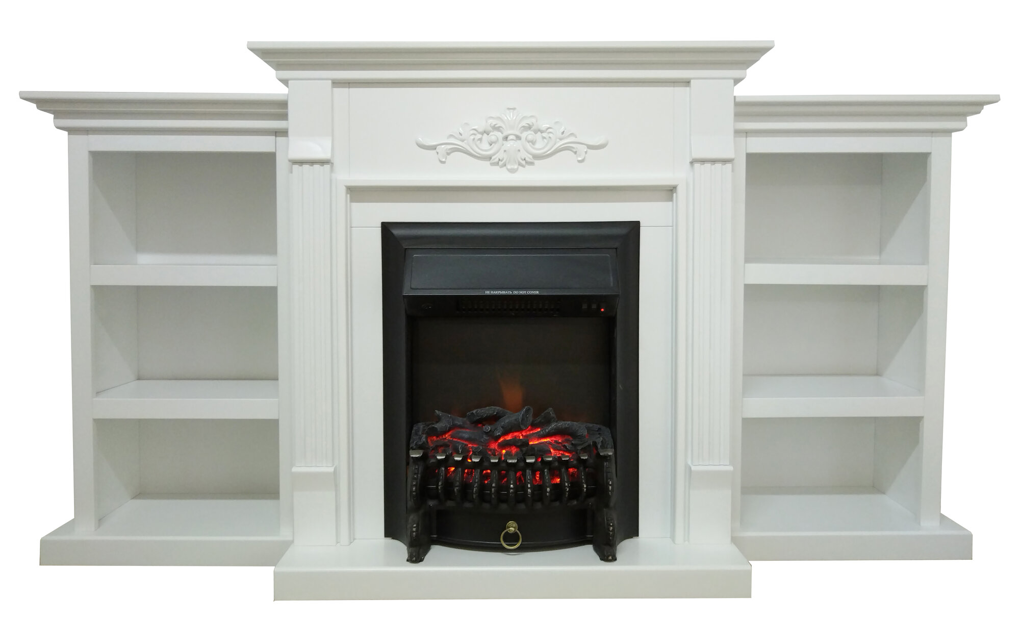 фото Электрокамин София с очагом Fobos, слоновая кость