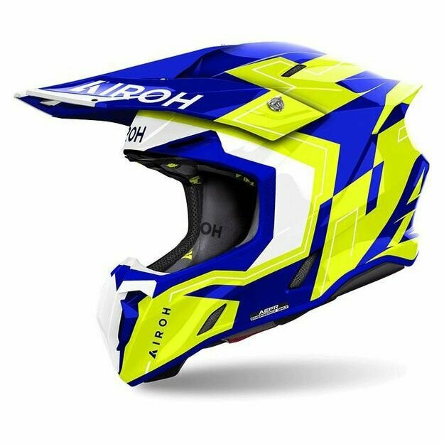 Кроссовый шлем Airoh Twist 3 (Blue/yellow gloss, L)