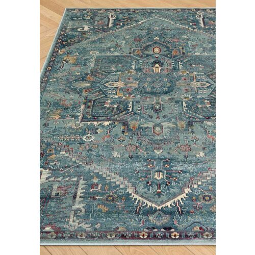 Ковер на пол 2 на 2,9 м в спальню, гостиную, бирюзовый Diana VD2321-V400