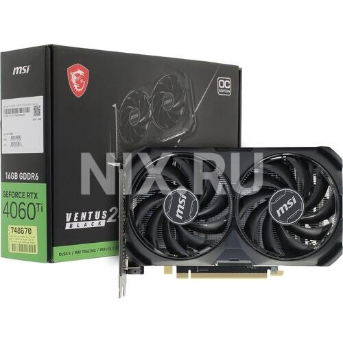 Видеокарта Msi Ventus RTX 4060 Ti VENTUS 2X BLACK 16G OC