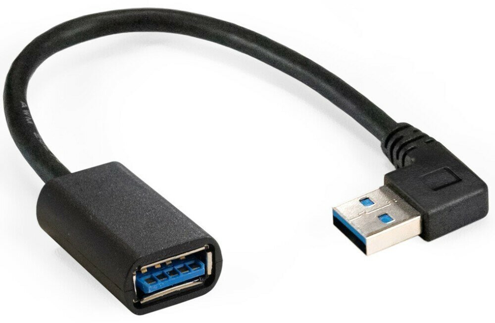 Кабель удлинительный USB A (M) - USB A (F), 0.15м, ExeGate EX-CC-USB3-AMAF-0.15L (EX294775RUS)