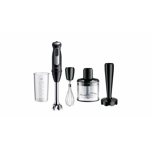 Блендер BRAUN MQ55307MBK серебристый, черный, серебристый