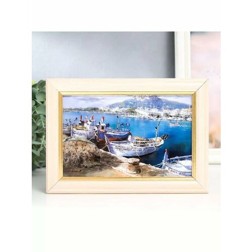 Ключница Белые лодочки 15х21 см молочный дуб 1017₽