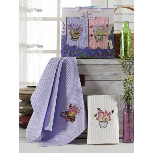 Набор вафельных полотенец METEOR в коробке 40х60 см 2 шт LUX LAVANTA 432₽