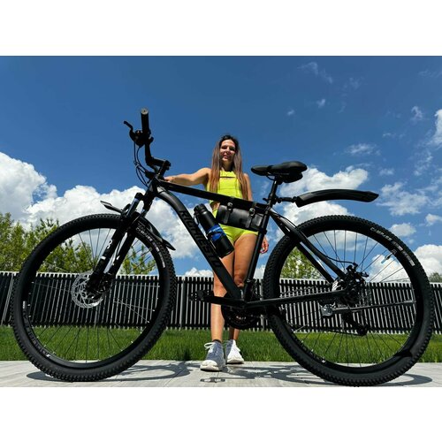 Велосипед 29 Richiesto алюминиевая рама 21 Горный ВзрослыйПодростковый черный модель 2024 25900₽
