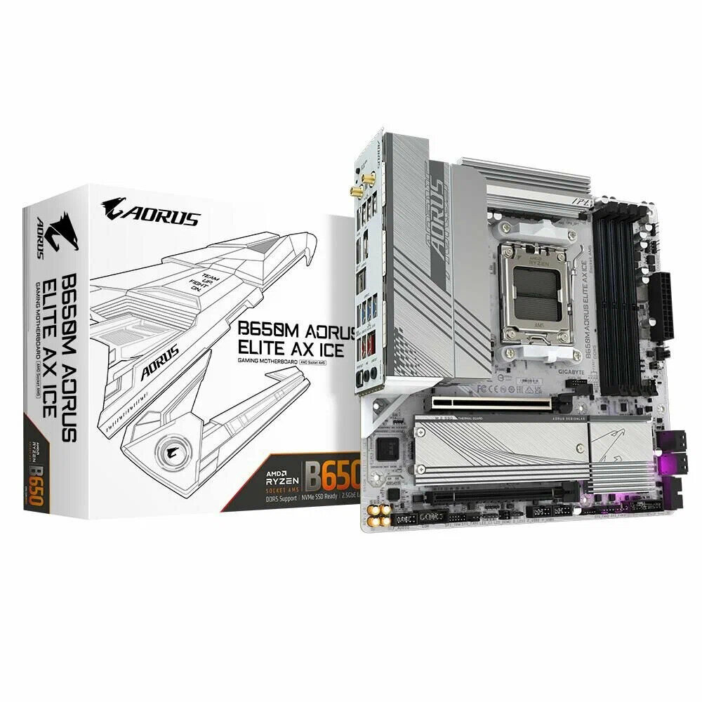 Материнская плата GIGABYTE B650M AORUS ELITE AX ICE Retail