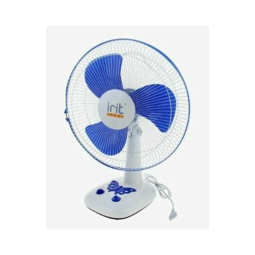 Вентилятор настольный осевой мощный бесшумный IRIT IRV-026 Мощность 40 Вт 3 скорости Таймер на 60 минут Диаметр решетки 43 см Диаметр лопастей 40 см Угол наклона 10 градусов Угол поворота 90 градусов 550100₽