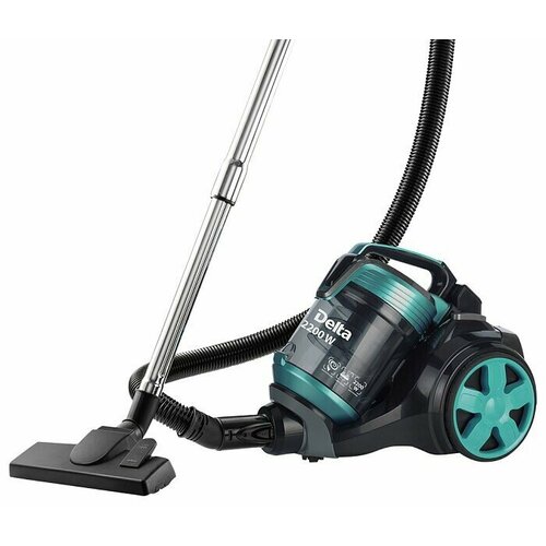 Пылесос DELTA DL-0852 черный с бирюзовым 723500₽