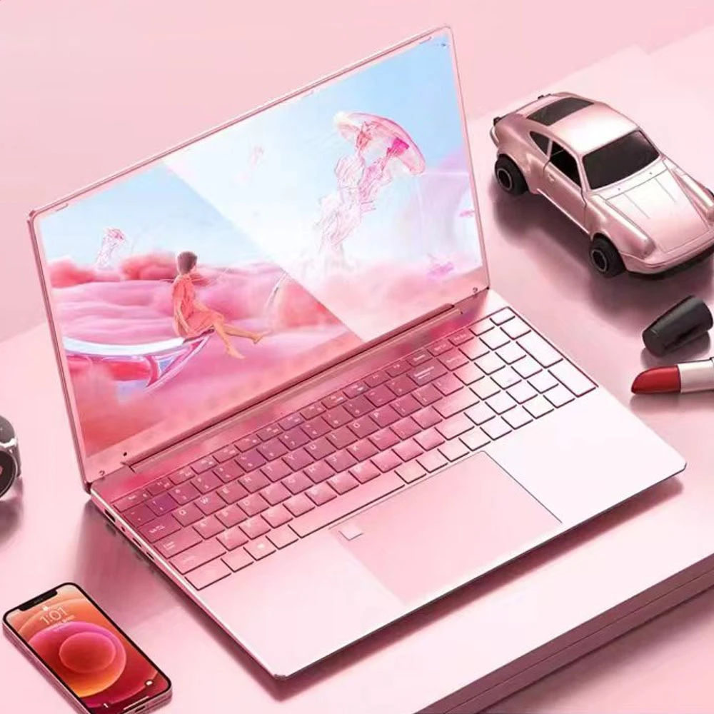 Ноутбук (Intel N95, DDR4 16GB, SSD 512GB, Intel UHD, 15,6" IPS,Windows Pro)розовый
