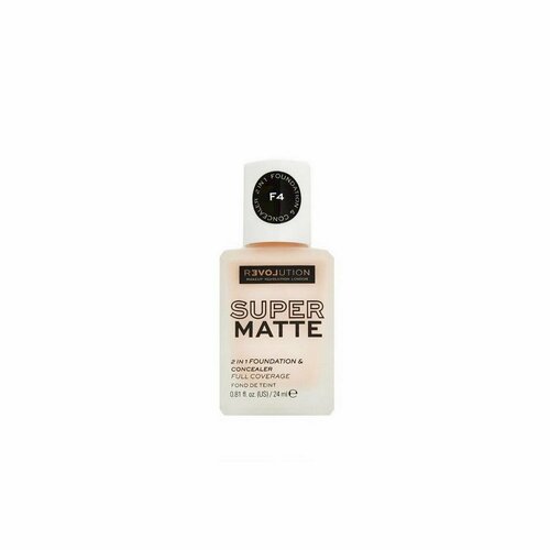 Тональная основа и консилер 2 в 1 relove revolution super matte объём 24мл f4 великобритания - 1шт 1926₽