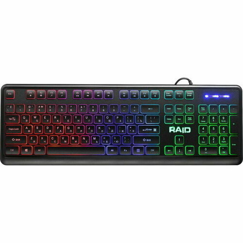 Клавиатура Raid GK-778DL игровая проводная мембранная подсв104 кл USB чёрная 141200₽