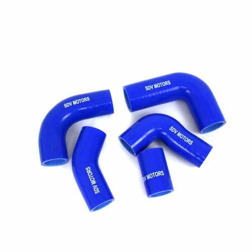 Патрубки радиатора для а/м Газель 3302 дв.406 (к-т 5шт) силикон (синий)