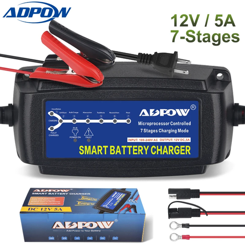 Зарядное устройство для автомобильного аккумулятора ADPOW 12V5A 1450₽