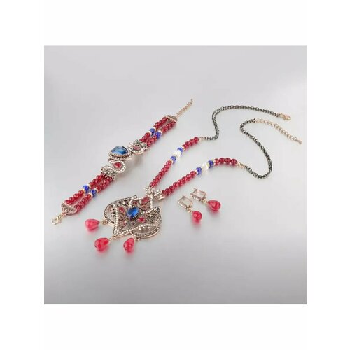 Комплект бижутерии ZULTANIT, оранжевый, синий