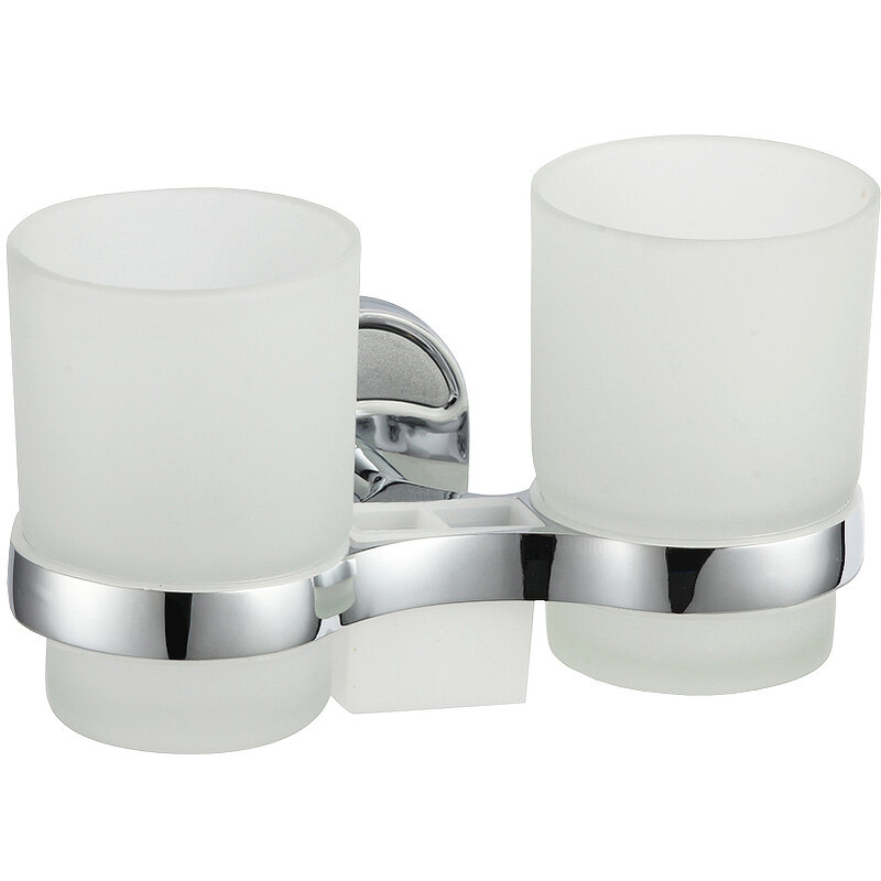 Стакан для зубных щеток Haiba HB1908 двойной Хром современный стиль