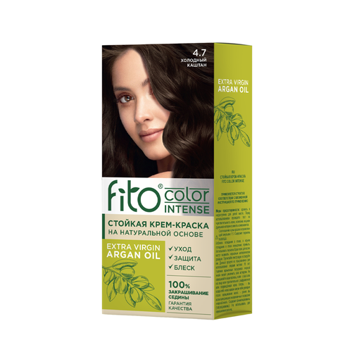 Стойкая крем-краска для волос fito косметик Fito Color Intense т47 Холодный каштан 115 мл 316₽