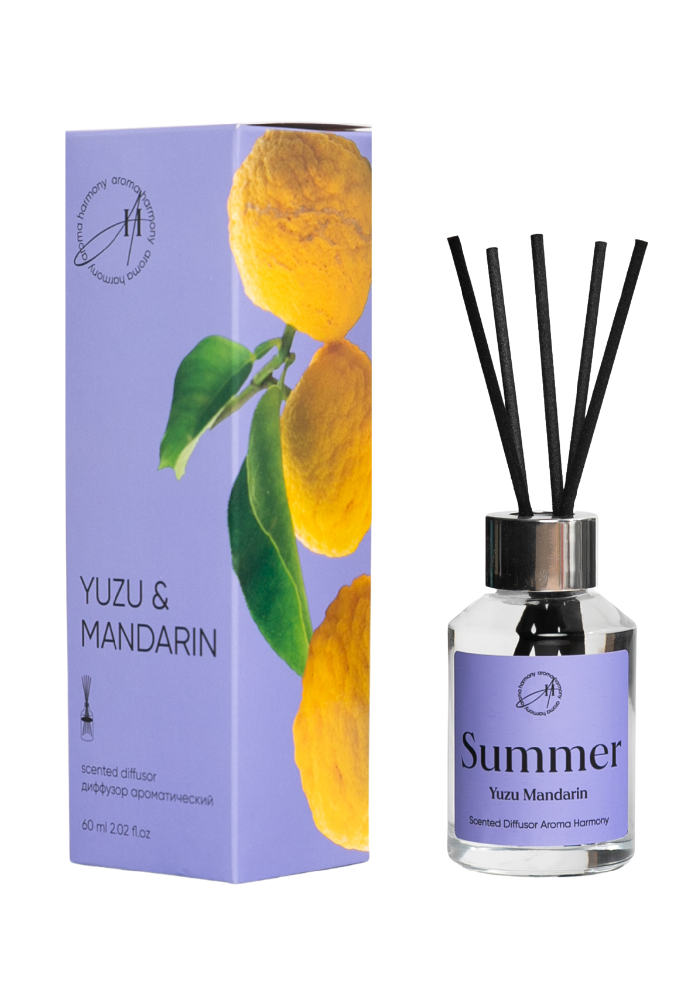 Диффузор ароматический, Yuzu mandarin, 60мл Aroma Harmony - фото №9