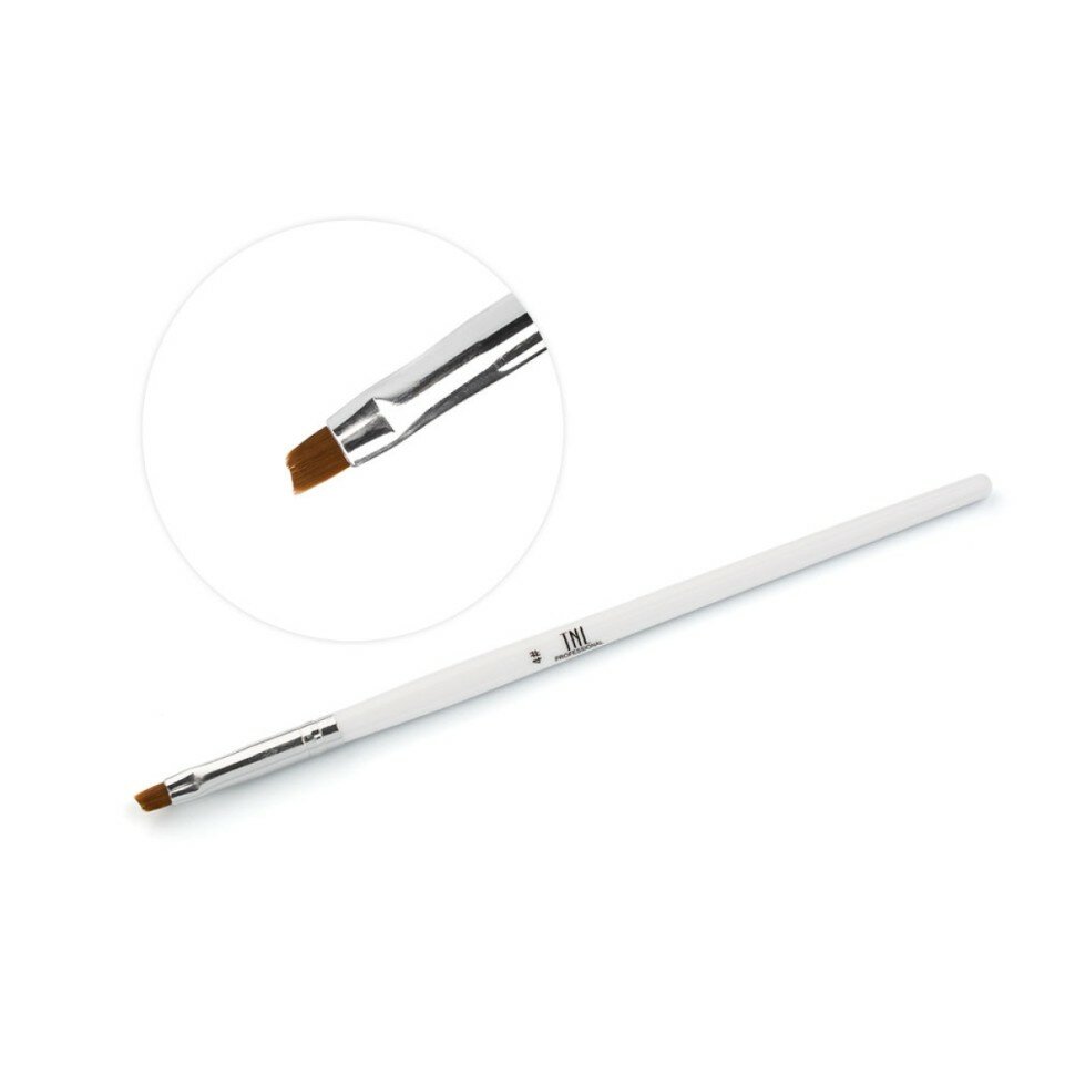 фото Tnl, кисть скошенная №6 (белая)