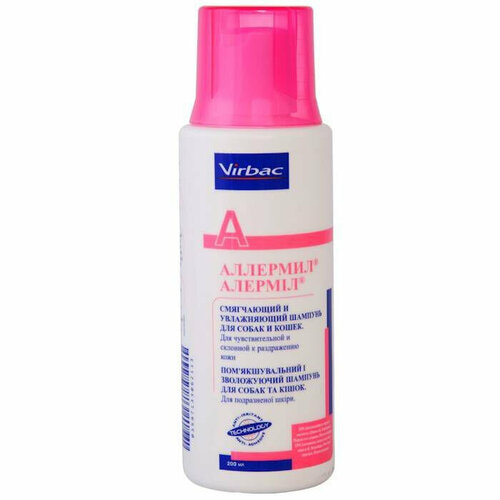 Аллермил 200мл шампунь для собак и кошеклечебный против воспаления и зуда