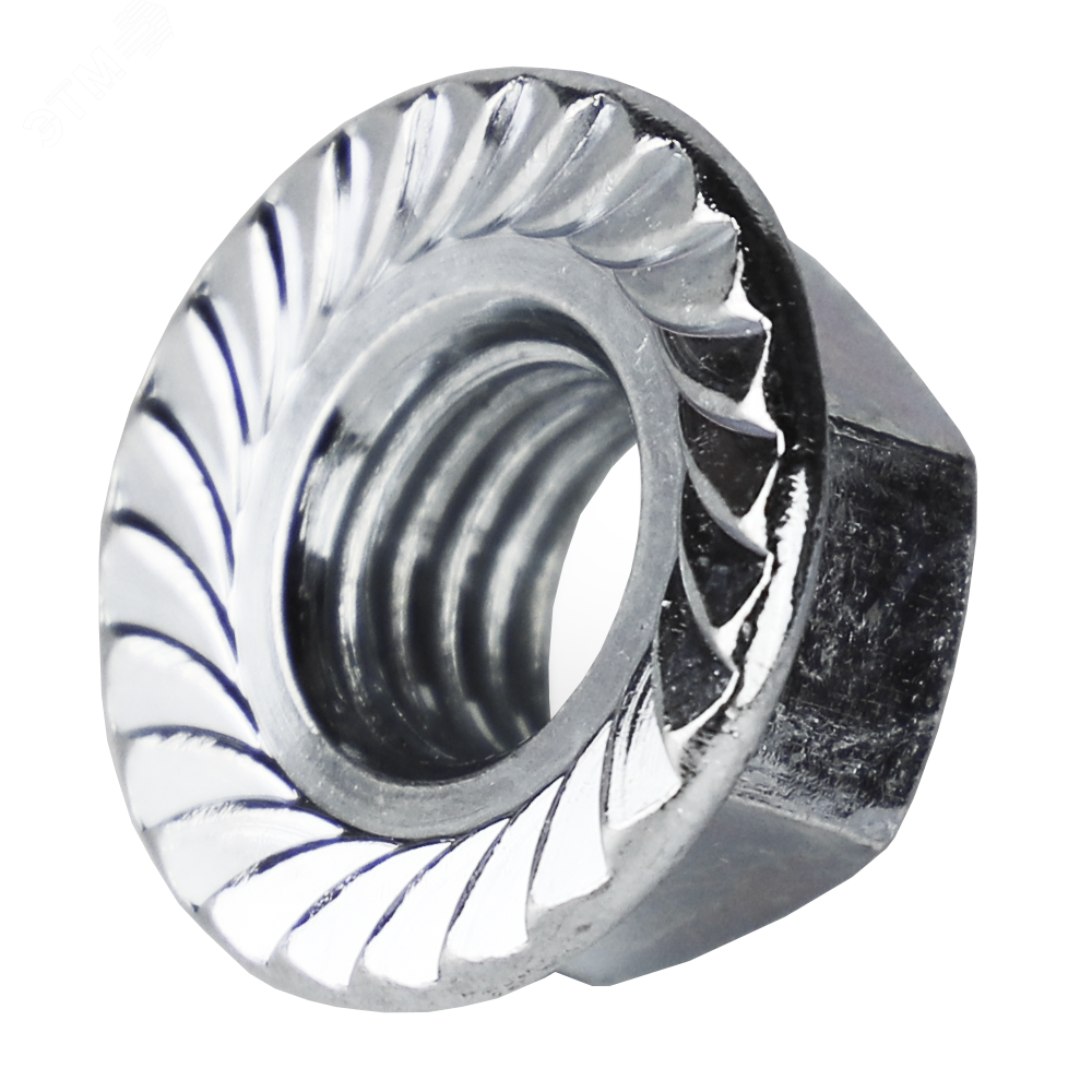 фото Гайка DIN6923 М16 шестигранная оцинкованная с фланцем