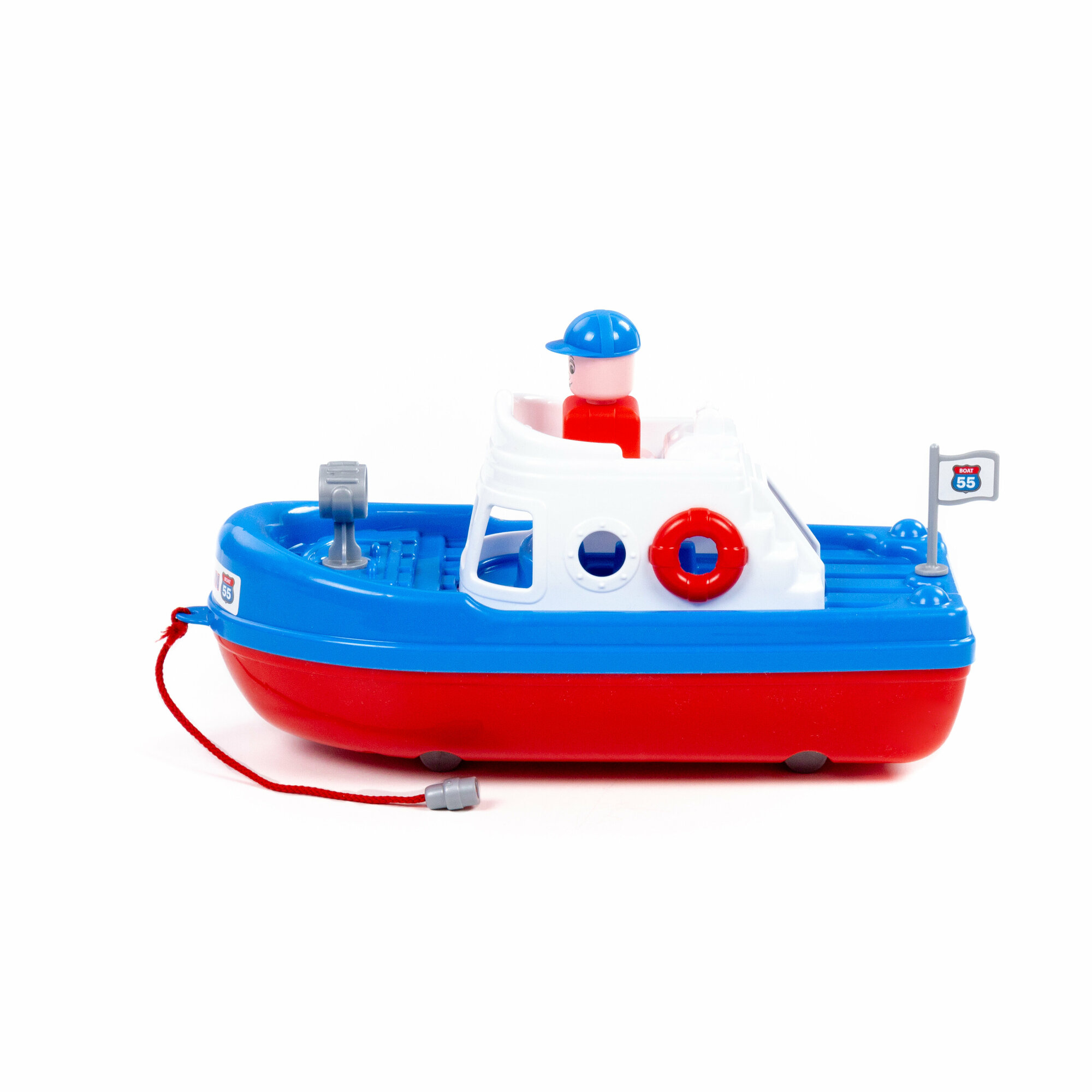 Катер "Спасатель" (бело-синий) (в сеточке) — фото 1