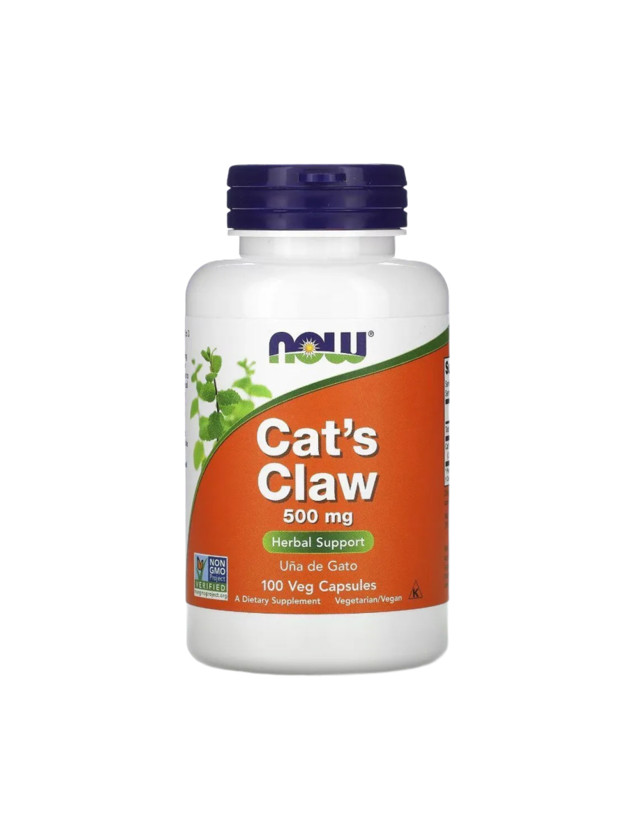Капсулы NOW Cats Claw 110 г 200 мл 500 мг 100 шт