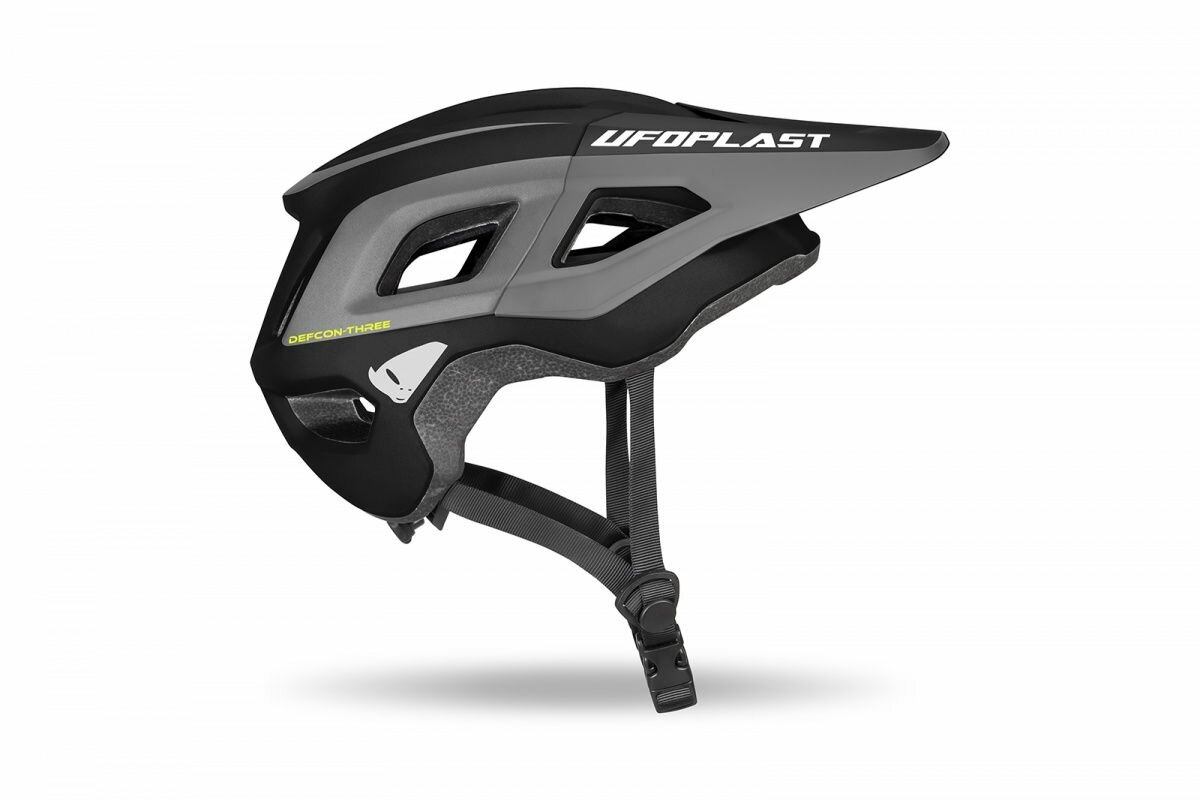 Велошлем UFO Plast Helmet Defcon-Three, Black/Grey, XS/S/M — фото 1