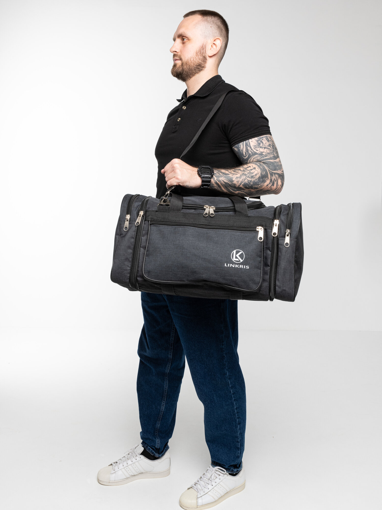 Сумка дорожная LINKRIS, 58 л, 27х31х60 см, черный