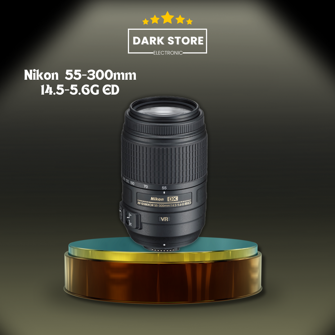 Объектив Nikon DX AF-S NIKKOR 55-300mm 14.5-5.6G ED черный телеобъектив