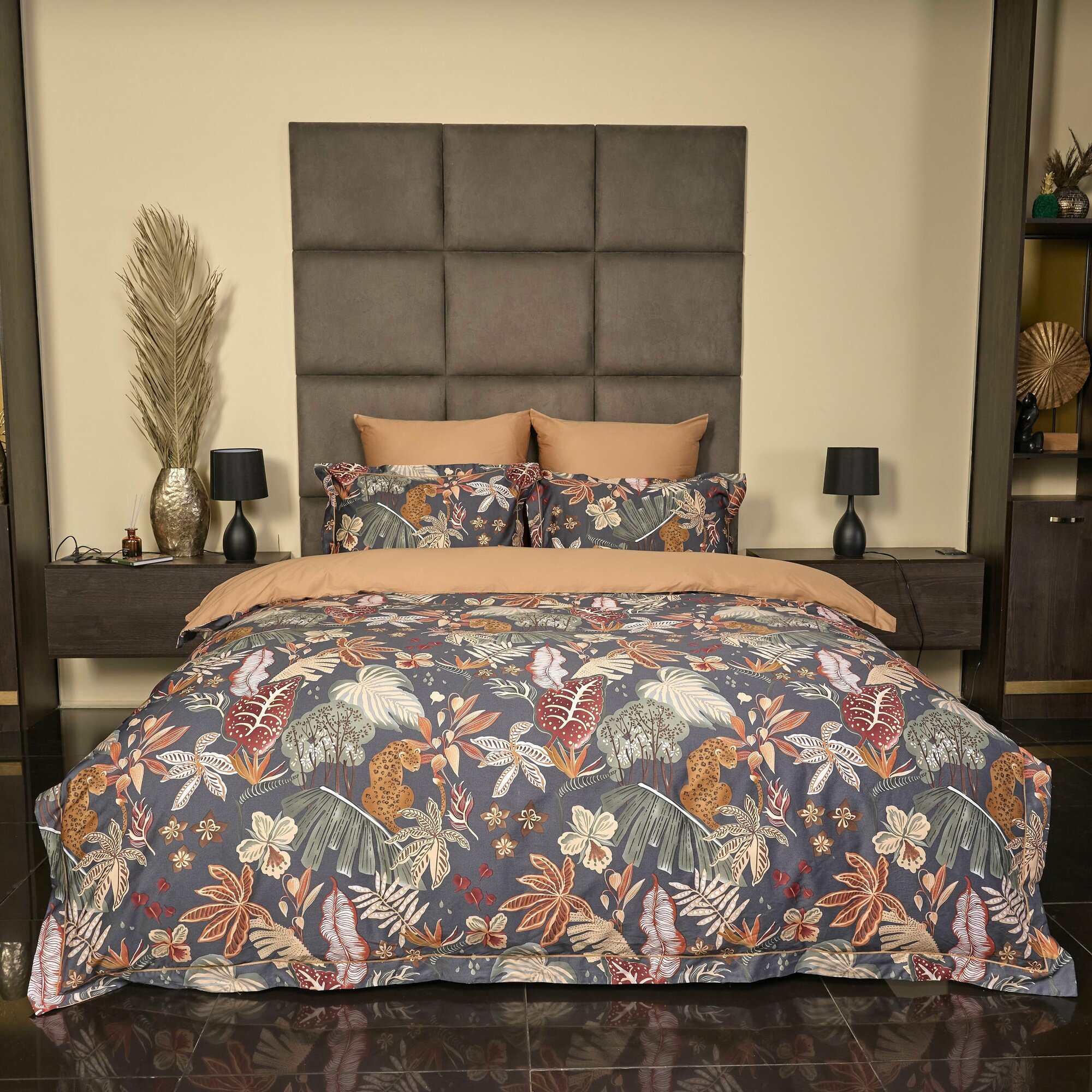 Постельное белье комплект 2 спальный Евро Arya Exclusive Rosari satin 4 наволочки (50х70; 70х70) — фото 1