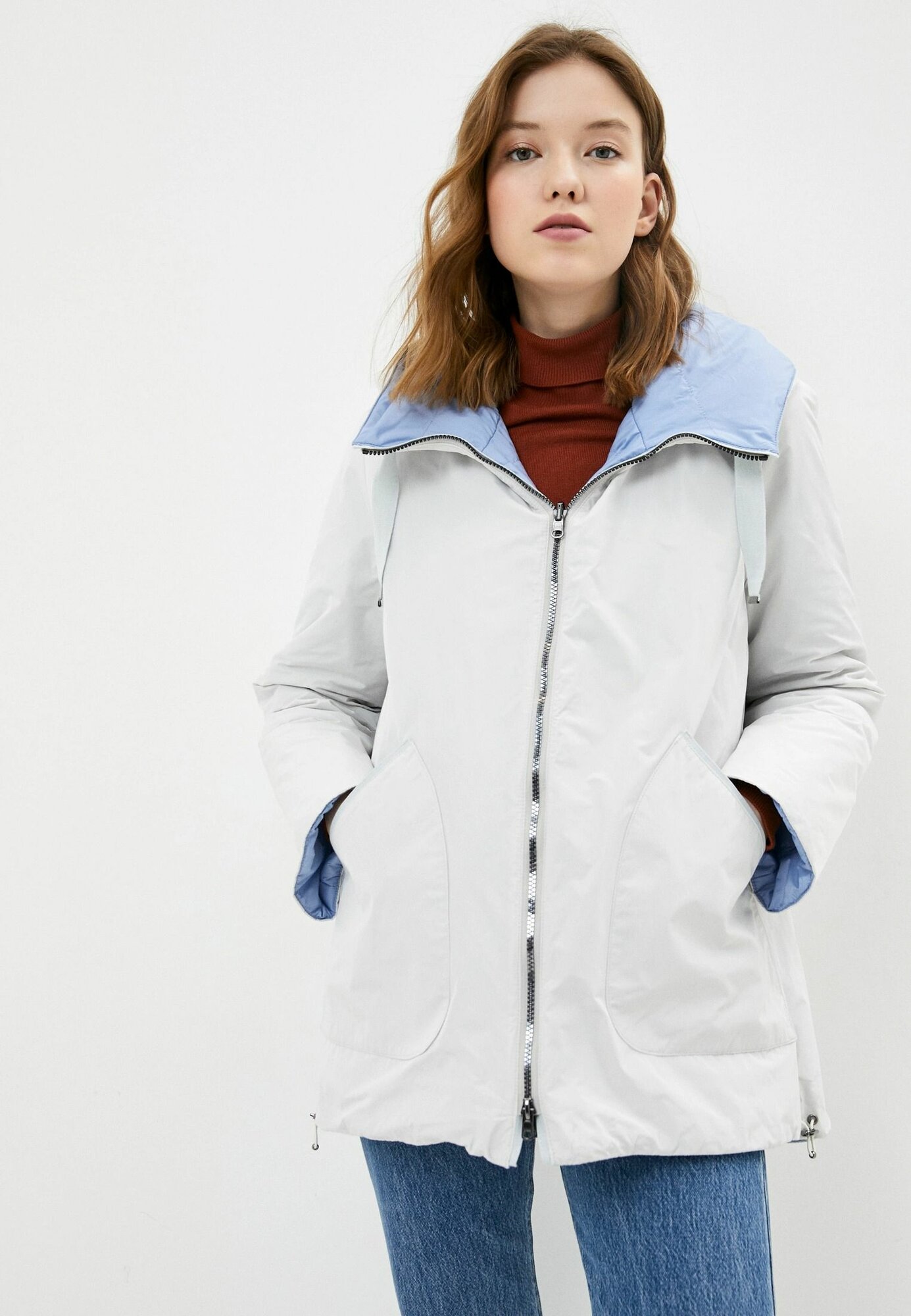Куртка DIXI COAT Весна-лето 2020, размер 50, белый/голубой