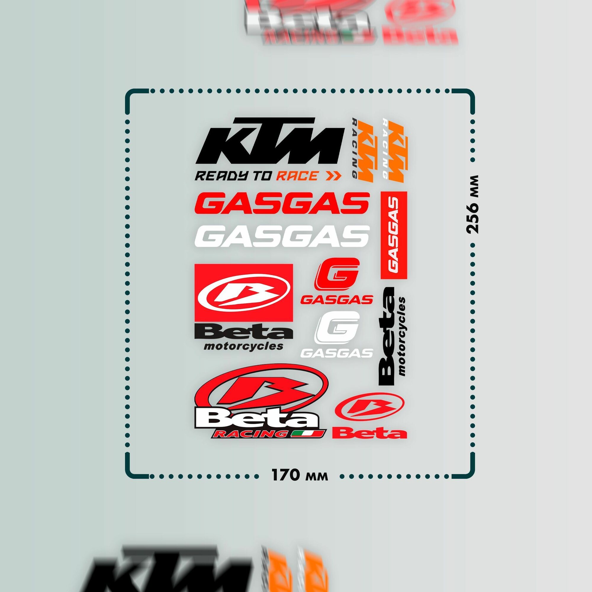 Термонаклейки на одежду КТМ Beta Gas — фото 1