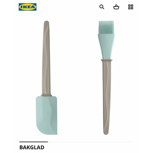 Набор кондитерский IKEA BAKGLAD силиконовый лопатка и кисть 790₽