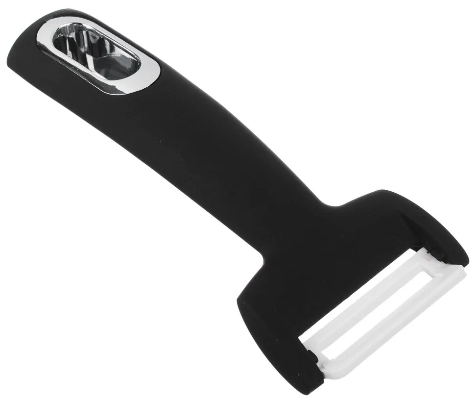 Овощечистка Satoshi / Сатоши Имари керамика/пластик черный / нож для чистки овощей и фруктов / аксессуары для кухни