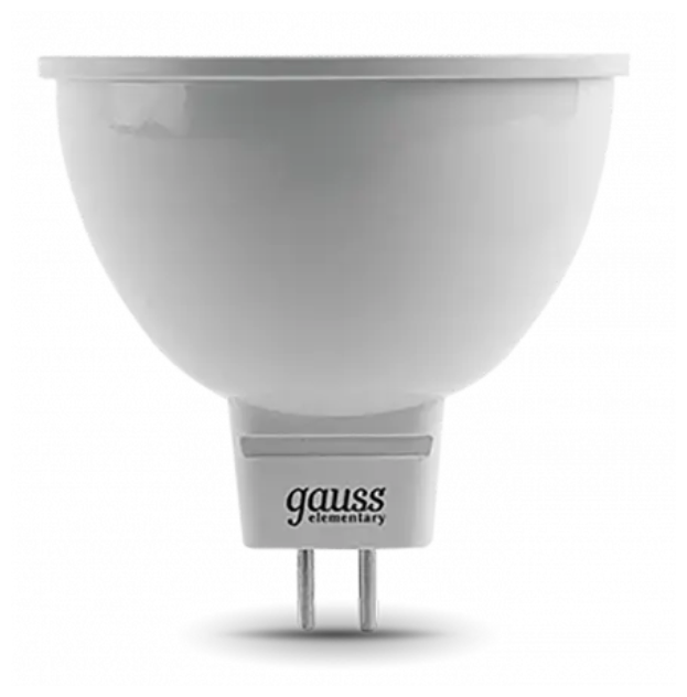 Лампа светодиодная gauss Elementary MR16 13524, GU5.3, MR16, 3.5 Вт, 4100 К