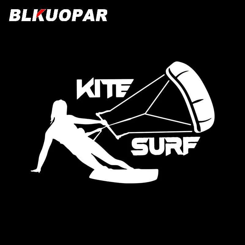 BLKUOPAR кайтсерфинг мужской стиль необычная наклейка аниме окклюзия царапины лобовое стекло окна графика автомобильные аксессуары 25cm White F