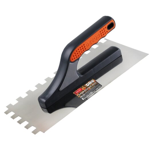 Гладилка 280х130 мм, нержавеющая, зуб 14х14 мм DECOR 680-014