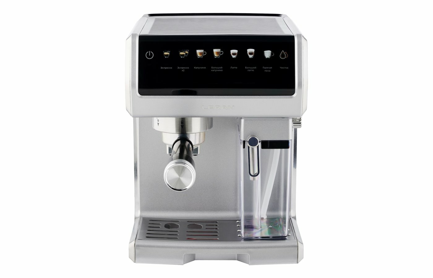 Кофеварка Leran ECM 20X84 1350Вт встроенная кофемолка рожковый тип серебристый