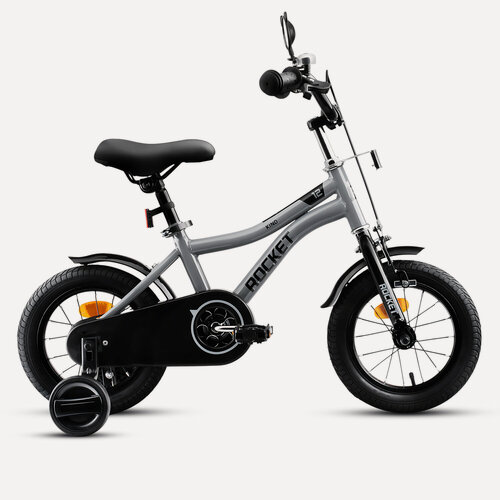 Изображение товара Велосипед 12" двухколесный детский Rocket Kind, Рекомендуемый рост 90 - 104 см. цвет серый