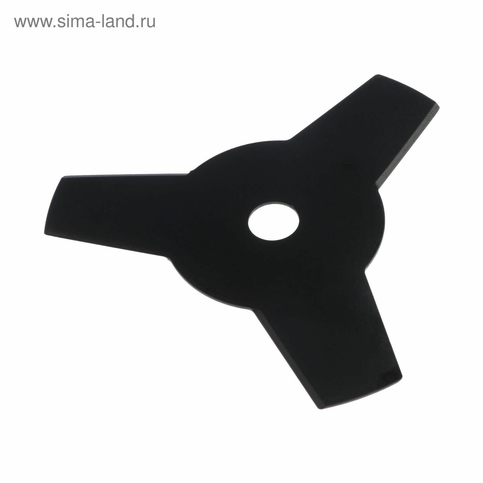 Нож для триммера тундра, трехлучевой, 230 х 25.4 х 1.4 мм